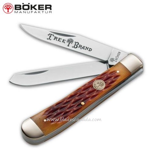 Boker Traditional Series Trapper Slipjoint, Stainless, Bone Scales, 110732