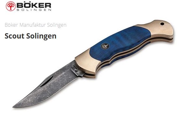 Boker Germany Scout Solingen Folding Knife, C75 Steel, 112099 - Click Image to Close