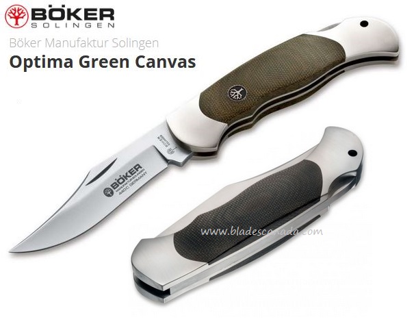 Boker Germany Optima Folding Knife, 440C, Micarta, 113005