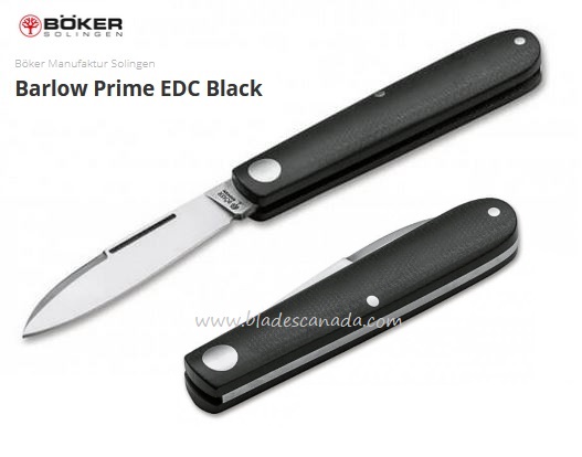 Boker Germany Barlow Prime EDC Slipjoint Folding Knife, N690, Micarta Handle, 116942