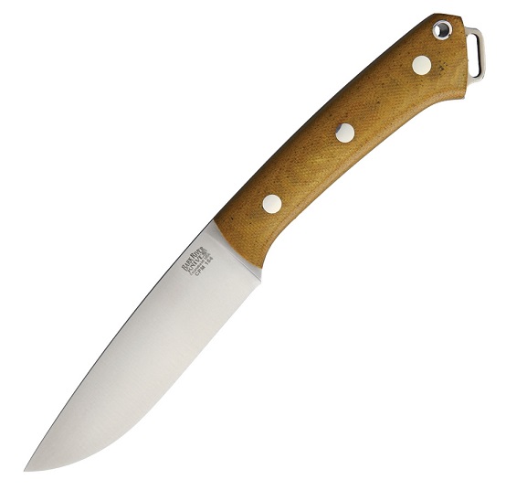 Bark River Fox River Fixed Blade Knife, CPM 154, Natural Micarta, BA01153MNC