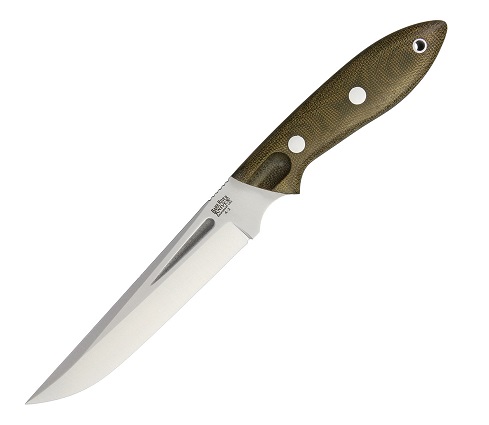 Bark River Adventurer Thistle Fixed Blade Knife, A-2 Steel, Micarta Green, BA5120MGC