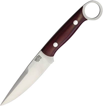 Bark River Donnybrook Fixed Blade Knife, CPM 154, Micarta Burgundy, BA07055MBU