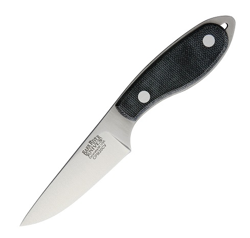 Bark River Caper Necker Fixed Blade Knife, CPM 20CV, Micarta Black, BA7072MBC