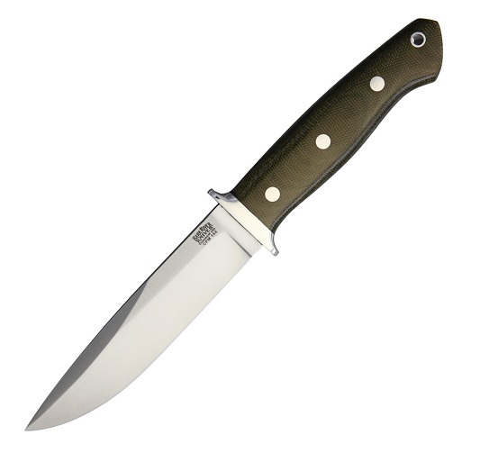 Bark River Sandstorm Fixed Blade Knife, CPM 154, Micarta Green, BA07150MGC