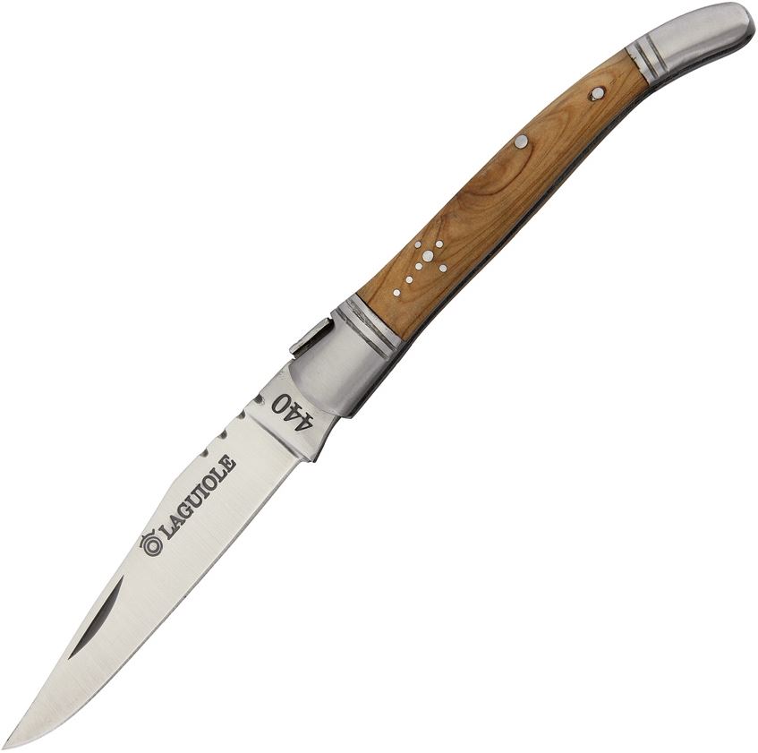 Baladeo Laguiole Folding Knife, 440, Juniper Wood, DUB018 - Click Image to Close