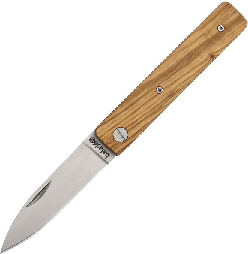 Baladeo Papagayo Folding Knife, 420 Stainless, Olive Wood, BALECO331