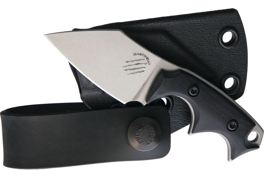 Bastinelli BB Drago Cutter Fixed Blade Knife, N690, Kydex Sheath, BAS10V2
