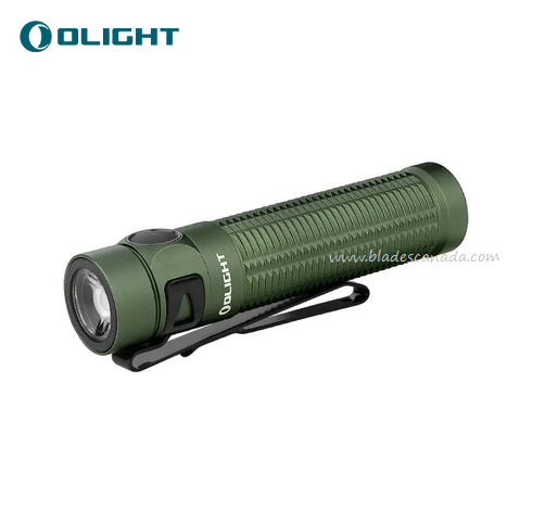 Olight Baton 3 Pro Rechargeable Flashlight, Cool White, OD Green - 1,500 Lumens