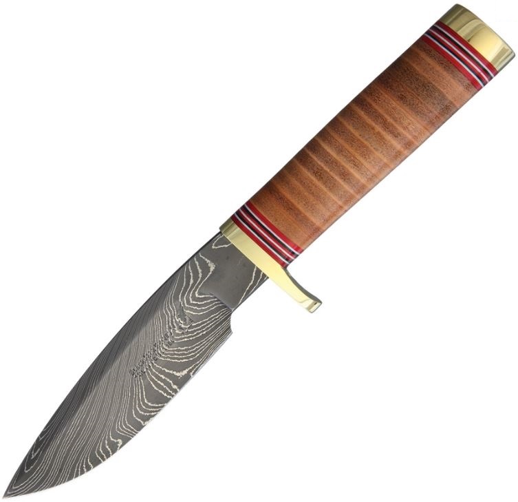 Blackjack Classic Model 125 Fixed Blade Knife, Damascus, BCB125DSL