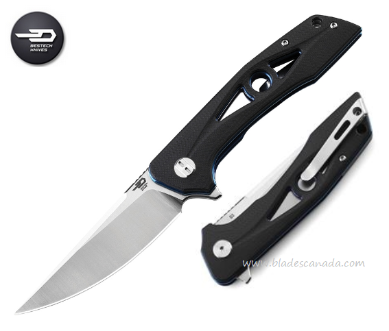 Bestech Eye of Ra Flipper Folding Knife, D2 Steel, G10 Black, BG23A