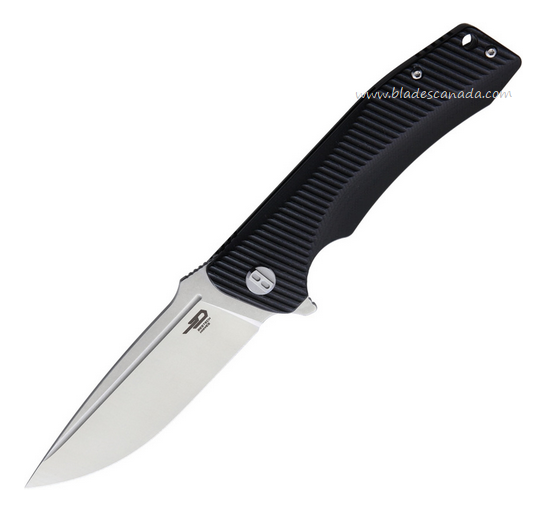 Bestech Mako Flipper Folding Knife, K110 SW/Satin, G10 Black, BG27A