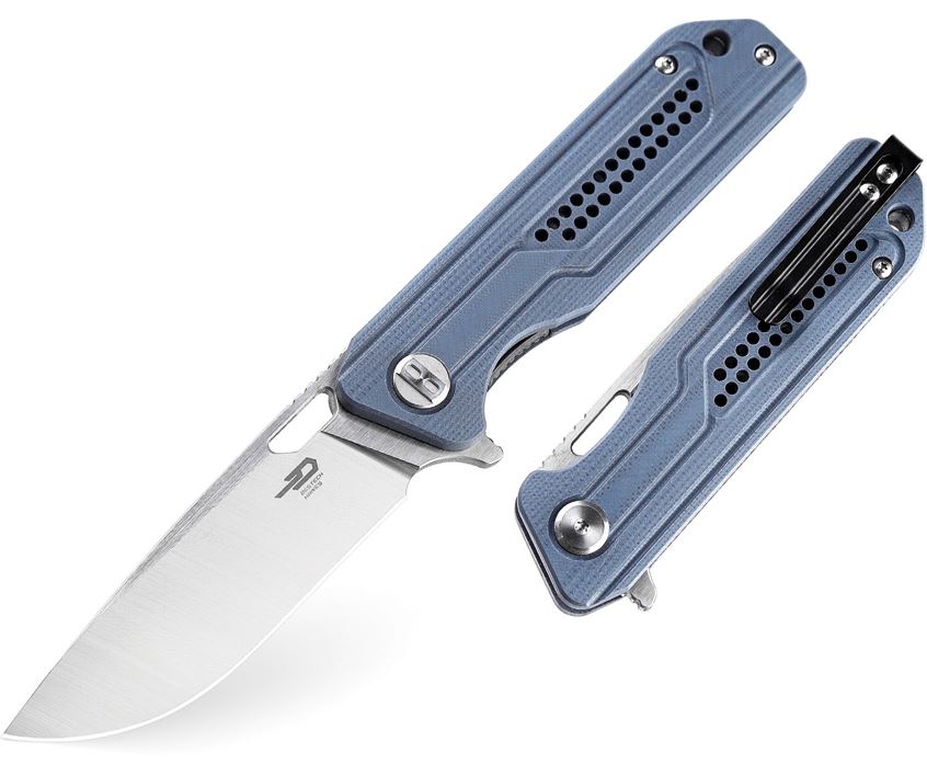 Bestech Circuit Flipper Folding Knife, K110 Steel, G10 Grey, BG35B-1