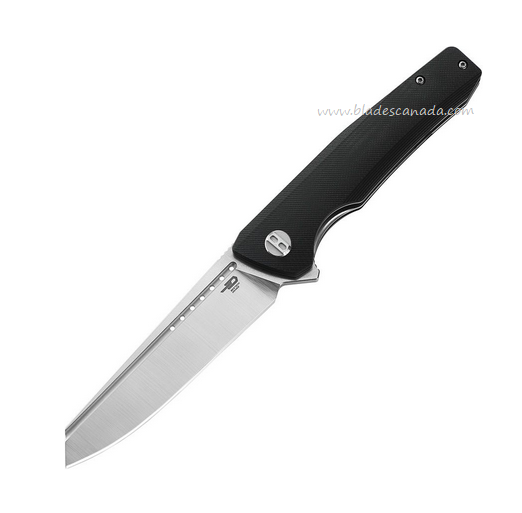Bestech Slyther Flipper Folding Knife, 14C28N, G10 Black, BG51A-1