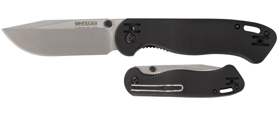 Ka-Bar BK40 Folding Knife, AUS 8A, GFN Black