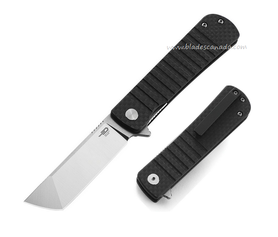 Bestech Titan Flipper Folding Knife, 154CM, Carbon Fiber, BL04A