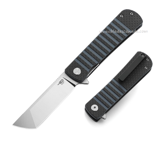 Bestech Titan Flipper Folding Knife, 154CM, G10 Blue/Black, BL04B