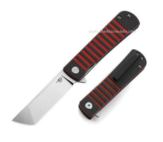 Bestech Titan Flipper Folding Knife, 154CM, G10 Black/Red, BL04D