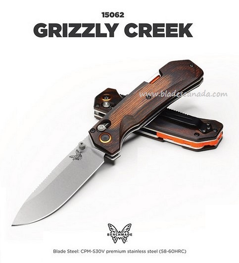 (Coming Soon) Benchmade Grizzly Creed Folding Knife, CPM-S30V Steel, BM15062