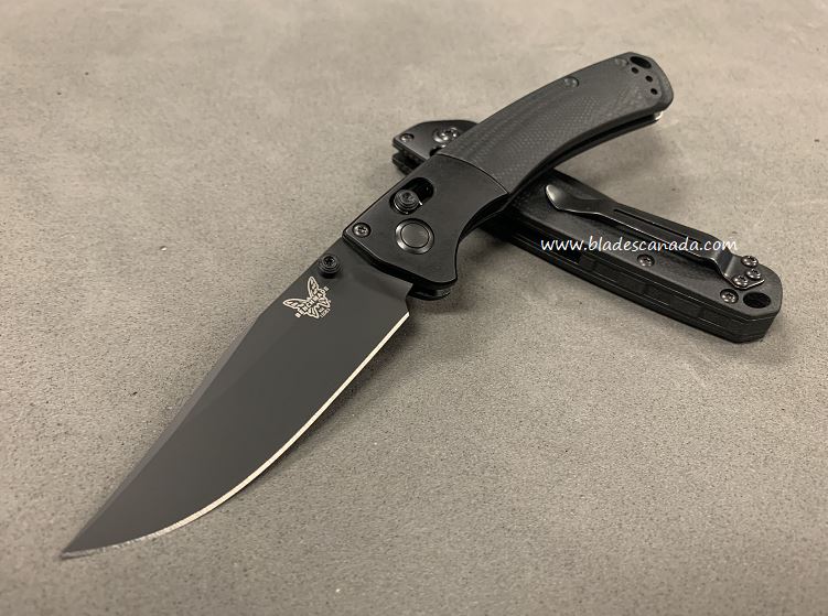 Benchmade Mini Crooked River Folding Knife, S90V, G10 Black, 15085CU8