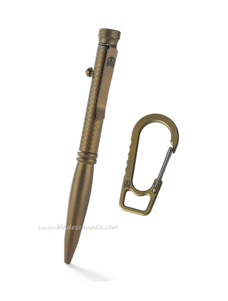 Bestechman Scribe Pen, Titanium Bronze with Carabiner, BM16D