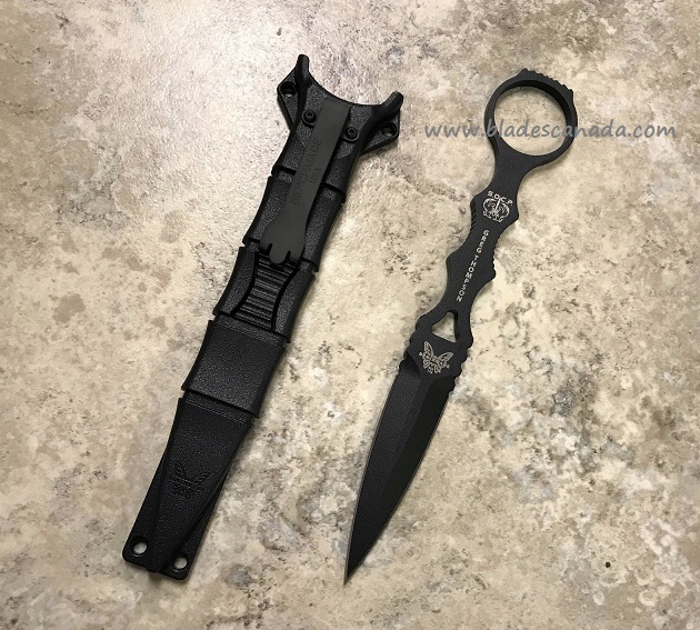 Benchmade SOCP Dagger Fixed Blade Knife, 440C, Black Sheath, BM176BK