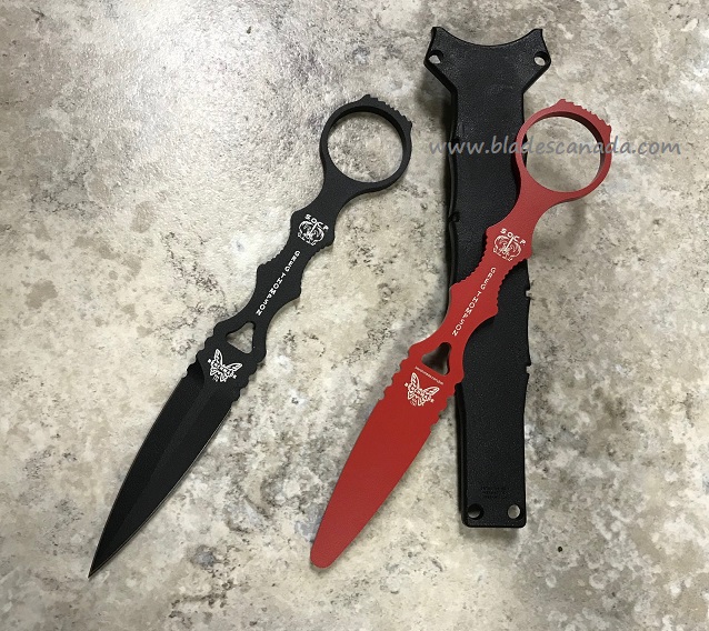 Benchmade SOCP Dagger Fixed Blade & Trainer Combo, 440C, Black Sheath, BM176BK