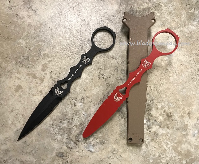 Benchmade SOCP Dagger Fixed Blade Knife & Trainer Combo, 440C, Sand Sheath, 176BKSN-COMBO