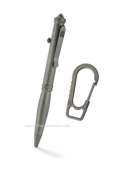 Bestechman Scribe Pen, Titanium with Glassbreaker & Carabiner, BM17A