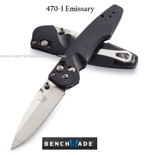 Benchmade Emissary Folding Knife, Assisted Opening, S30V, Aluminum Black, BM470-1