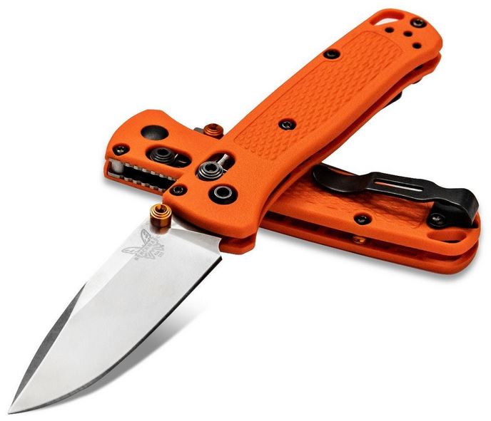 Benchmade Mini Bugout Folding Knife, S30V, Orange Handle, 533