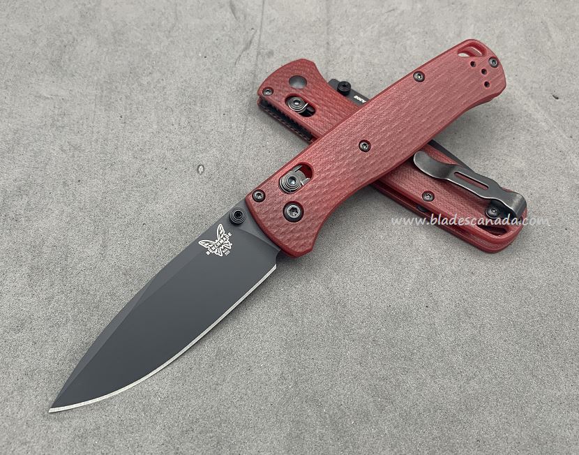 Benchmade Bugout Folding Knife, 20CV, Red G10, Black Thumbstud & Standoffs, 535CU123 - Click Image to Close