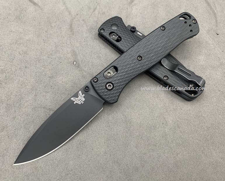 Benchmade Bugout Customized Folding Knife, S90V Black, Black G10, Black Thumbstud & Standoffs, 535CU216