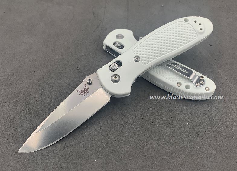 Benchmade Griptilian Pardue Folding Knife, D2 Steel, White Handle, 551CU5