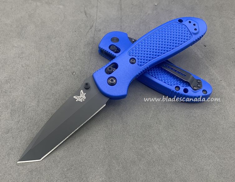 Benchmade Griptilian Pardue Tanto Folding Knife, D2 Steel, Royal Blue, 553CU2