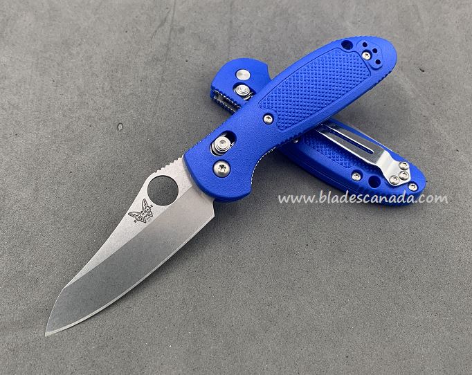 Benchmade Mini Griptilian Pardue Folding Knife, S90V, Royal Blue, 555CU16
