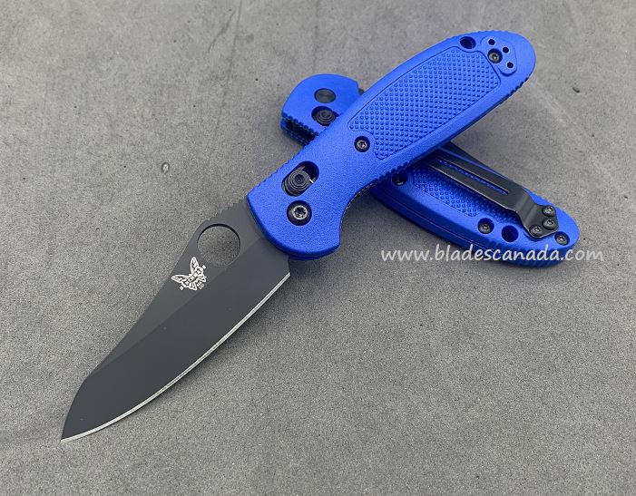 Benchmade Mini Griptilian Pardue Folding Knife, S90V, Royal Blue, BM555CU9