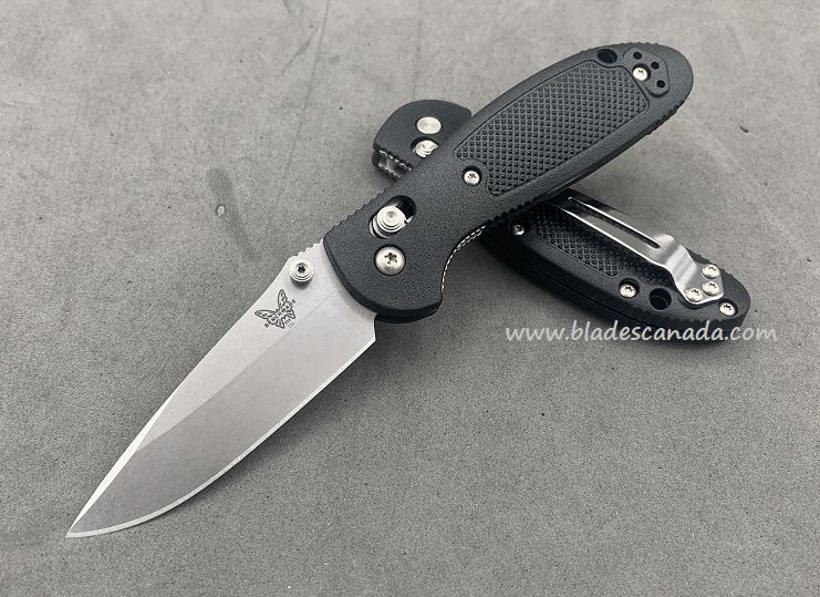 Benchmade Mini Griptilian Pardue Folding Knife, S90V, Black Handle, BM556CU12
