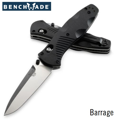 Benchmade Barrage Folding Knife, Assisted Opening, 154CM, Valox Black, BM580