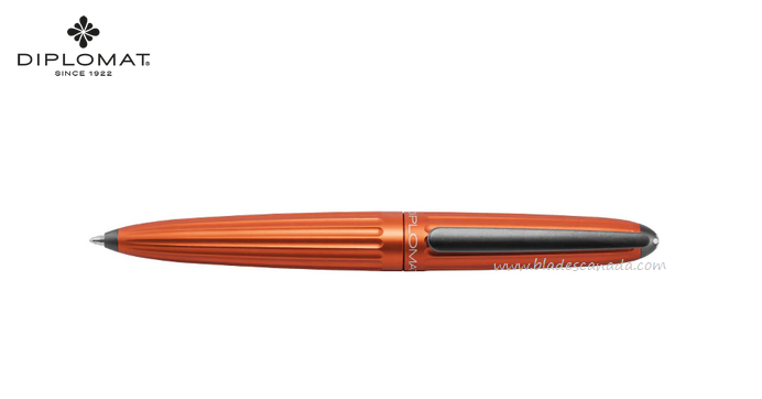 Diplomat Aero Ballpoint Pen, Aluminum Orange, 40302040