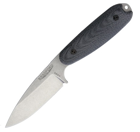 Bradford Guardian 3.5 Fixed Blade Knife, N690 Saber, 3D Canvas Micarta Black, BRAD35S101