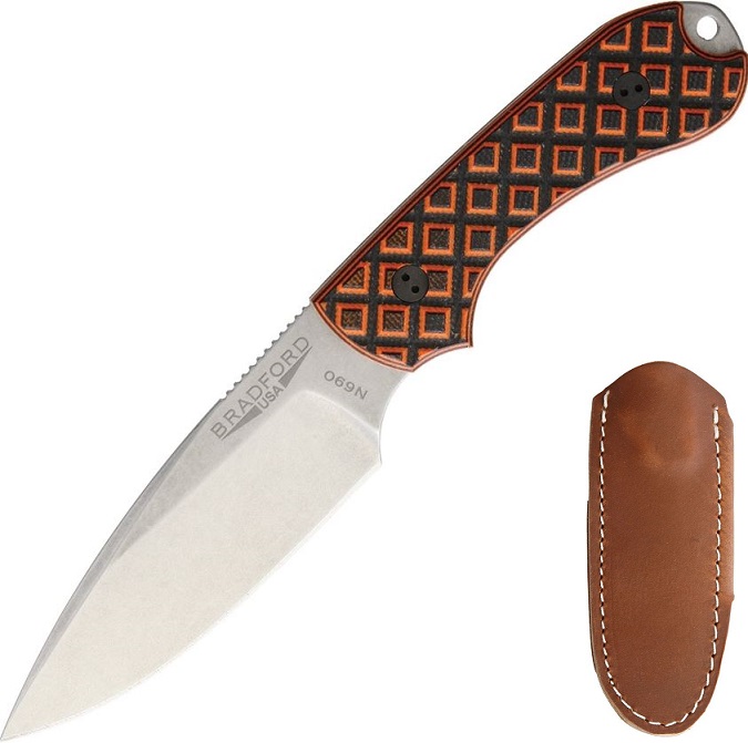 Bradford Guardian 3 Fixed Blade Knife, N690, G10 Tiger Stripe, BRAD3FE006