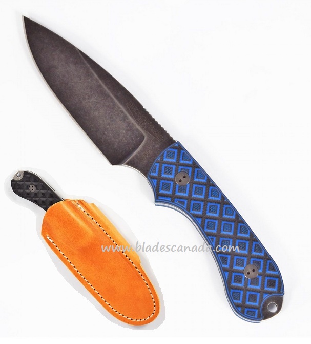 Bradford Guardian 3 Sabre Knife, M390 Nimbus, Black/Blue Textured G10, 3S-013N-M390