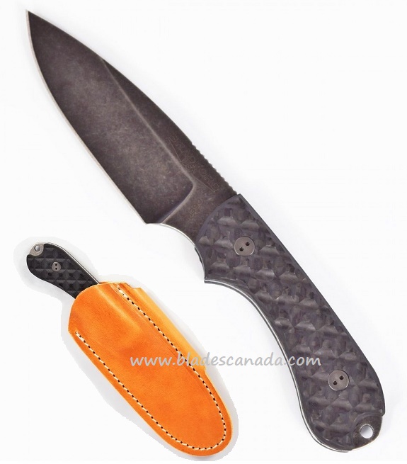 Bradford Guardian 3 Sabre Knife, M390 Nimbus, Textured Carbon Fiber, 3S-014N-M390