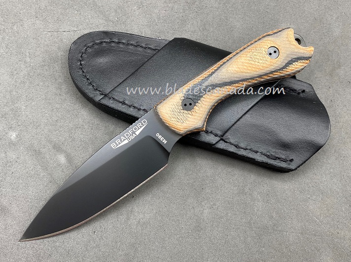 Bradford Guardian 3 Sabre Knife, M390 DLC, 3D Microtextured G-Wood, 3S-115B-M390