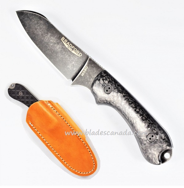 Bradford Guardian 3 Sheepsfoot Knife, M390 Nimbus, 3D Carbon Fiber, 3SF-114N-M390
