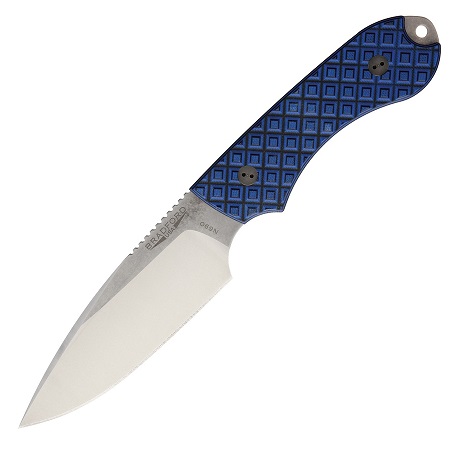 Bradford Guardian 4 Fixed Blade Knife, N690 False Edge, G10 Black/Blue, BRAD4FE013