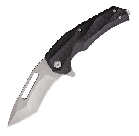 Brous Blades Reloader Flipper Folding Knife, D2 SW, Black Handle, M003S