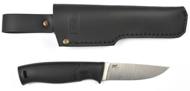 Brisa Hiker 95 Fixed Blade Knife, 12C27 Sandvik, Leather Sheath, BRI23002