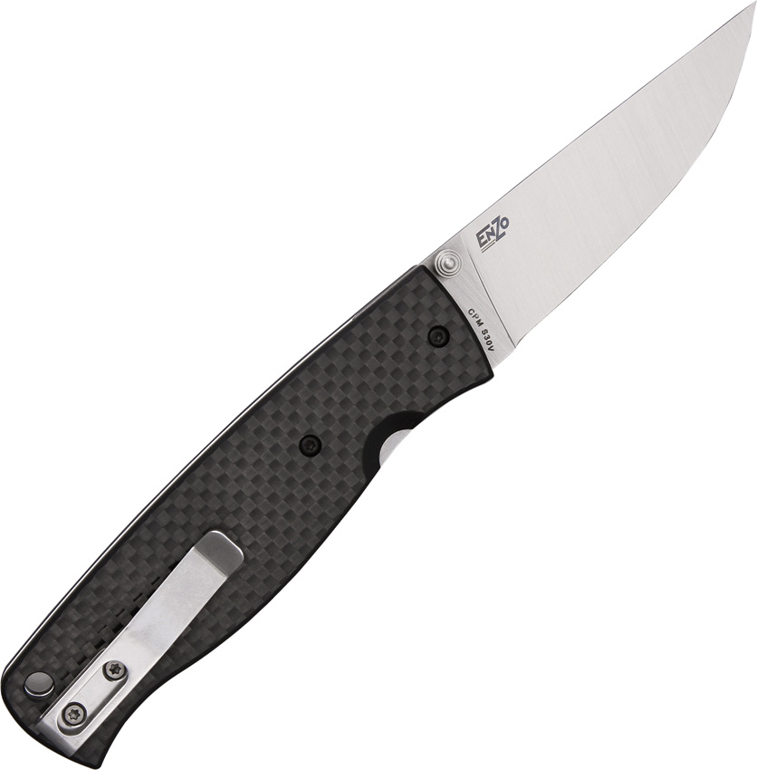 EnZo Birk 75 Folding Knife, CPM S30V, Carbon Fiber, BRI2601